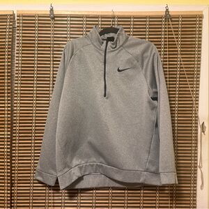 Nike Heather Gray Quarter-Zip Sweatshirt
